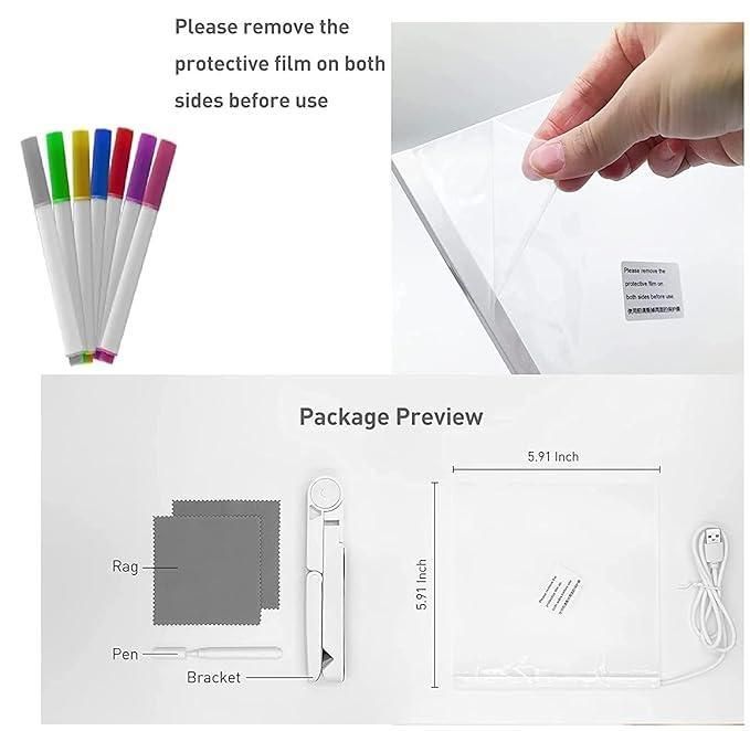 3D LED Acrylic Writing Pad – Glow Message Board & Night Lamp