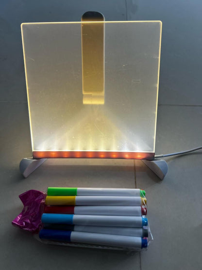 3D LED Acrylic Writing Pad – Glow Message Board & Night Lamp