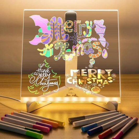 3D LED Acrylic Writing Pad – Glow Message Board & Night Lamp