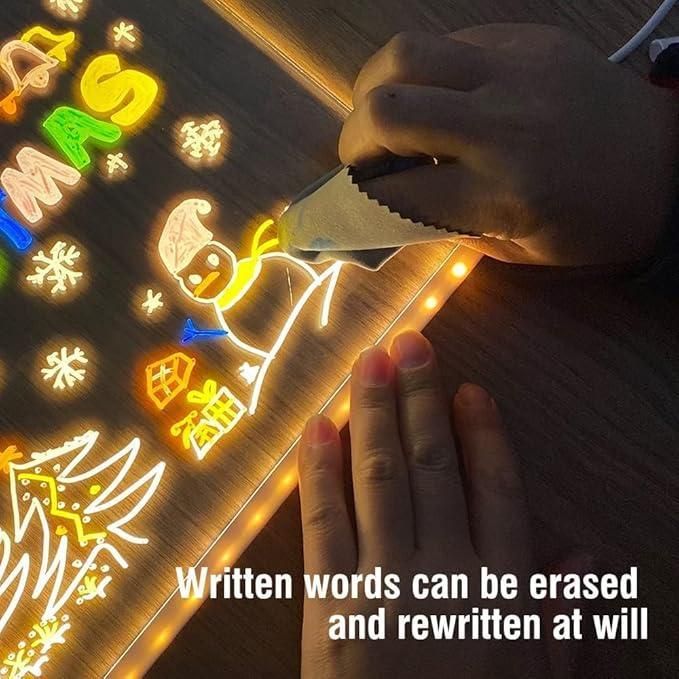 3D LED Acrylic Writing Pad – Glow Message Board & Night Lamp