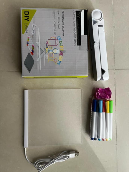 3D LED Acrylic Writing Pad – Glow Message Board & Night Lamp