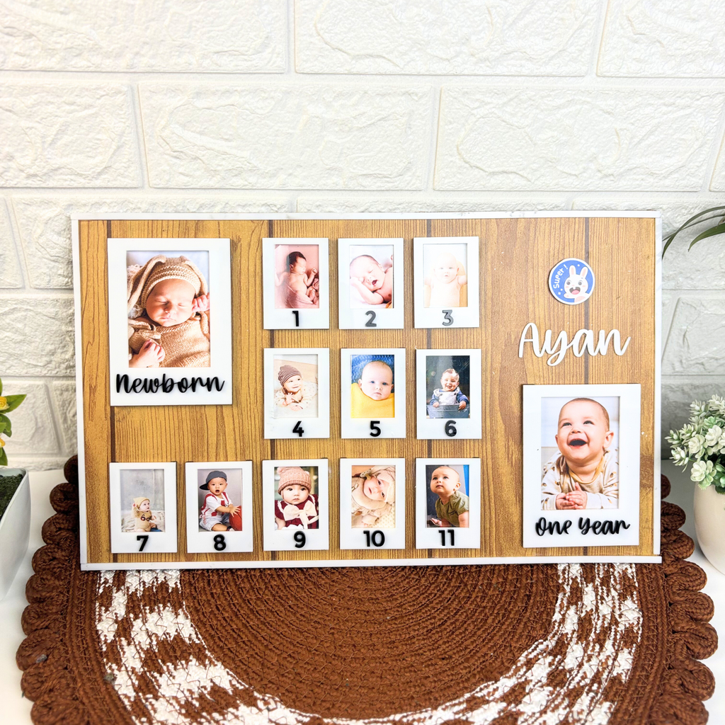 1st Year Photo Frame - Baby Photo Board
