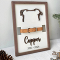 Dog Memorial Frame with Collar Holder