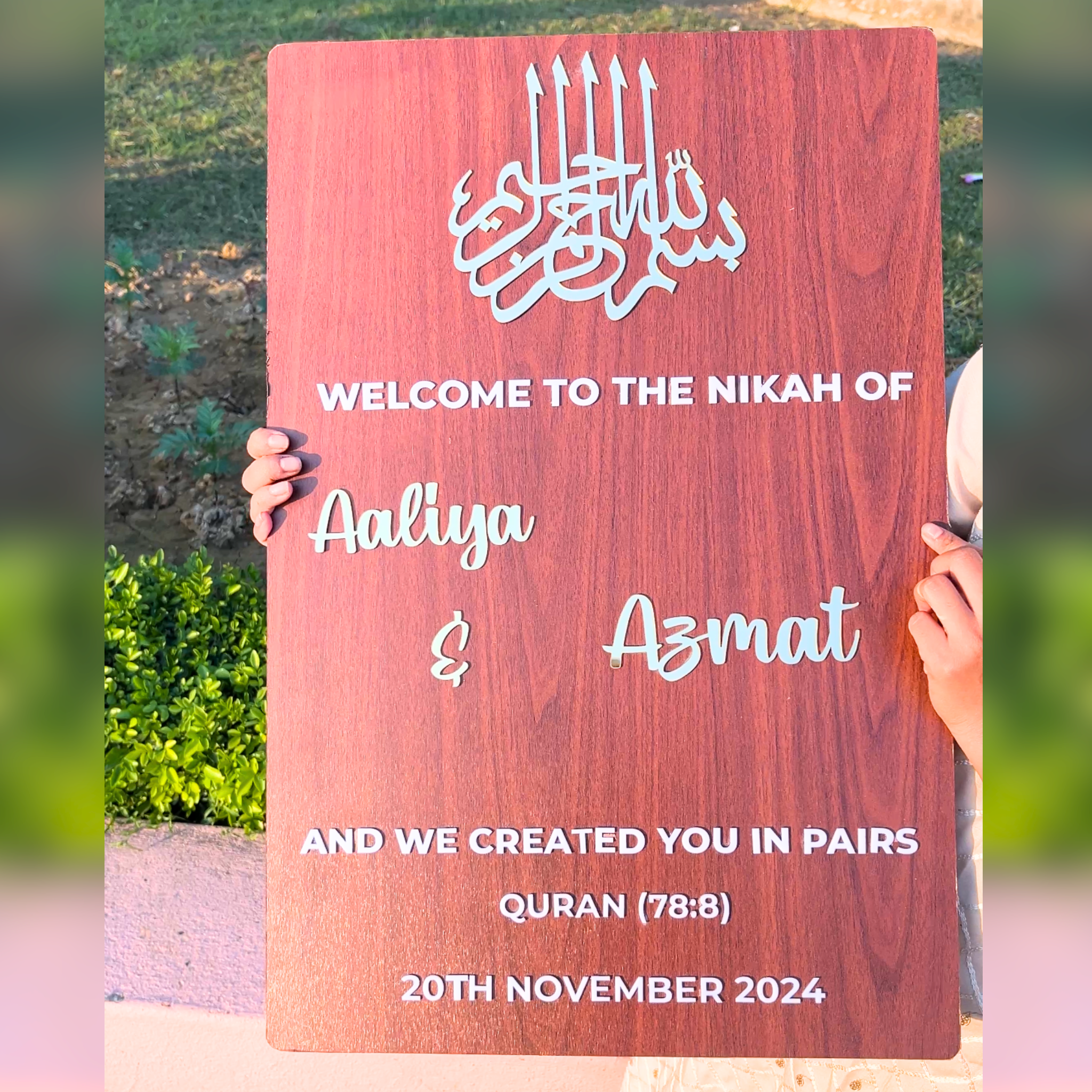 Muslim Wedding Welcome Board