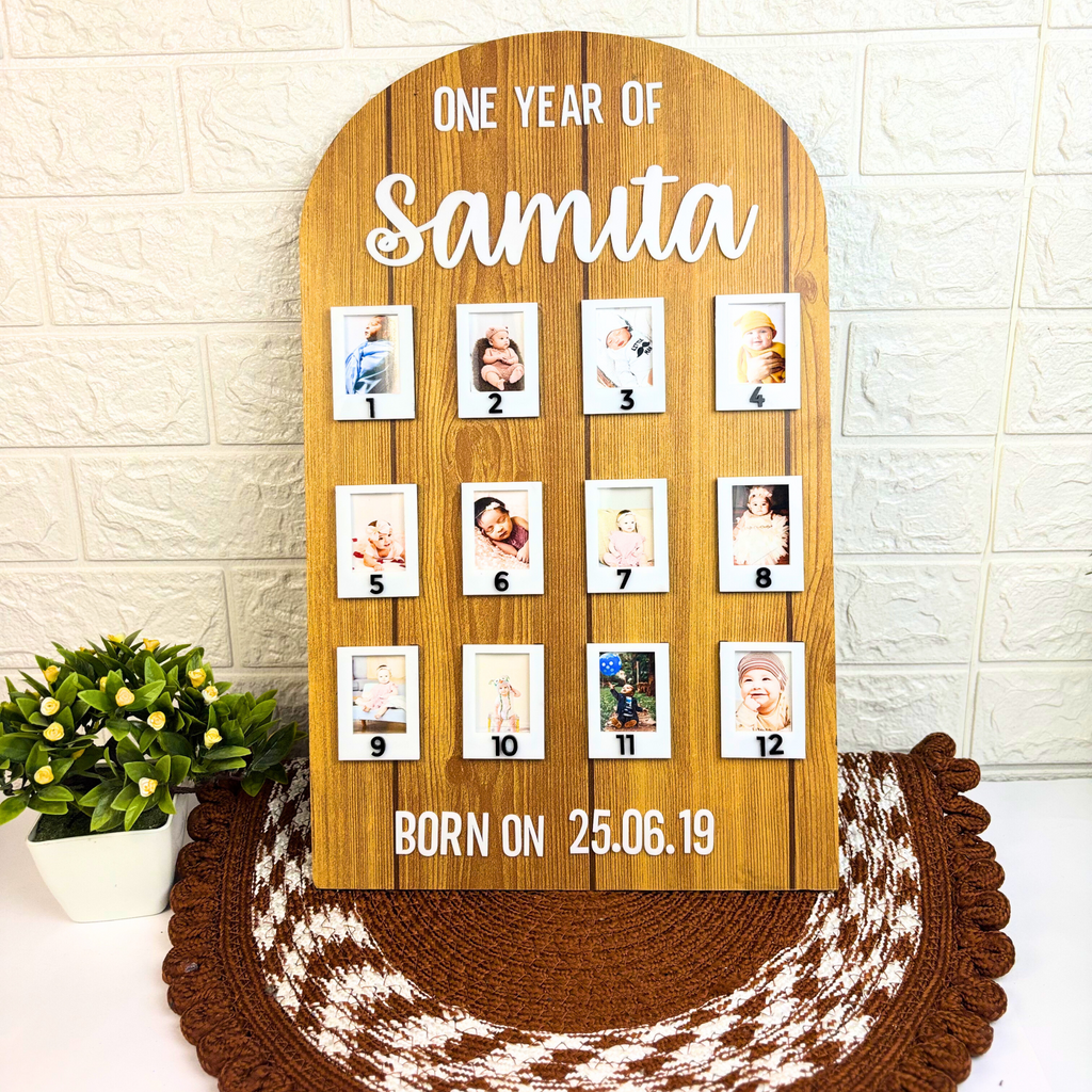 12 Month Photo Frame - Baby Birthday Gift